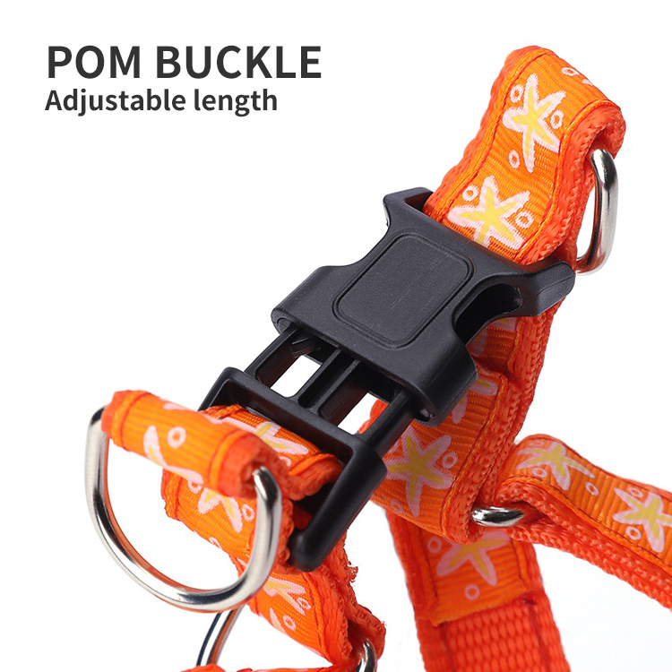 Pet Patch Traction Rope Quick Release Breathable Leading Leash Adjustable Dog Harness Pet Leash