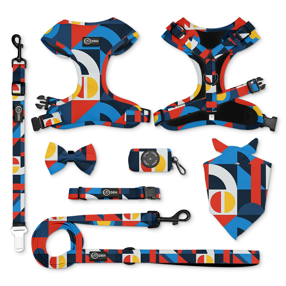 Hot Selling Security Custom Luxury Dog Harness Set Low MOQ Custom Log and Design For Dog Pet Harness