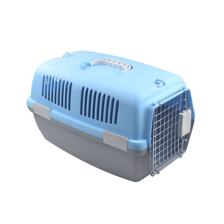 Manufacture Wholesale Dog Pet Transport Plastic Cages Portable Flight Dog Case Plane Cage