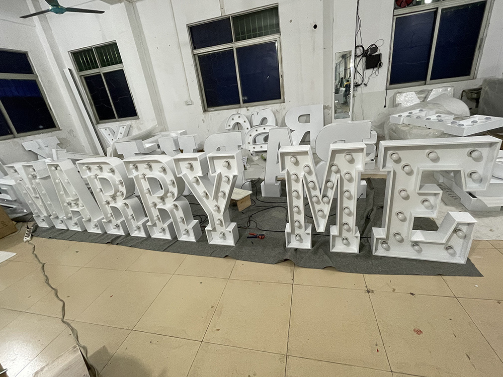 2023  Marry Me Lights Marquee Letter 4Ft Led Big Numbers Giant Light Up Letters Led Marquee Giant Letters