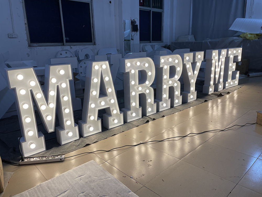 2023  Marry Me Lights Marquee Letter 4Ft Led Big Numbers Giant Light Up Letters Led Marquee Giant Letters