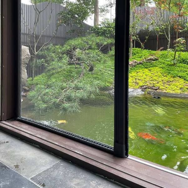 Fly Screen Doors Retractable Fly Screen Aluminum Alloy Sliding Doors Screen 360*280CM