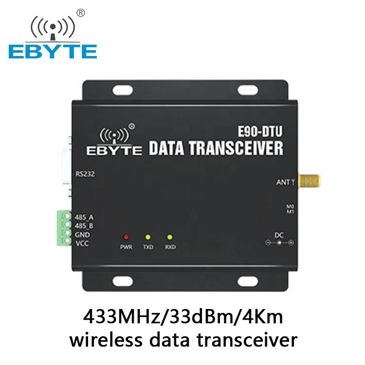 Ebyte E90-DTU-433C33 4km long range MODBUS 33dBm high power 433MHz wireless data transmitter and receiver