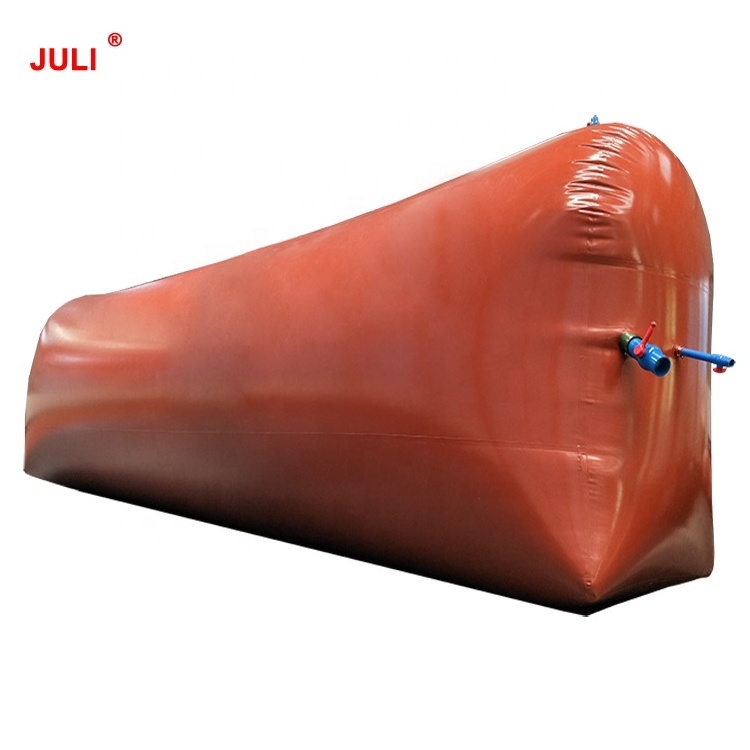 Chinese manufacturer PVC flexible red mud home use storage balloon biogas bag