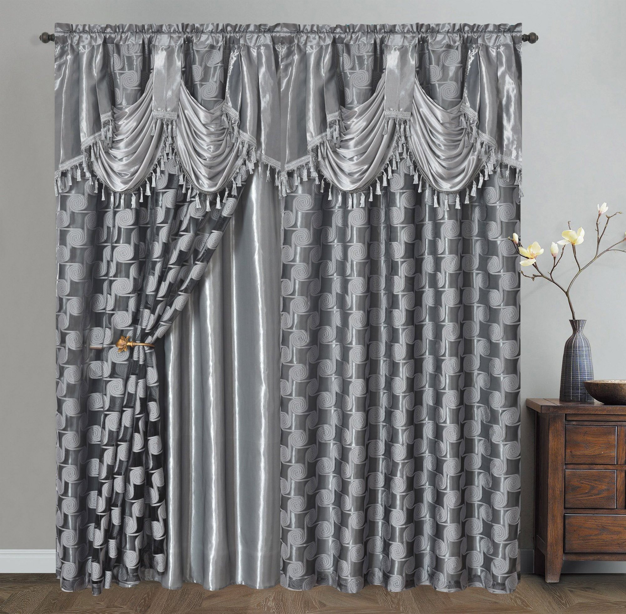 Luxury Single Jacquard Curtain Fabrics Turkey With Turkish Curtain Fabric Design For Salon