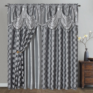 Luxury Single Jacquard Curtain Fabrics Turkey With Turkish Curtain Fabric Design For Salon