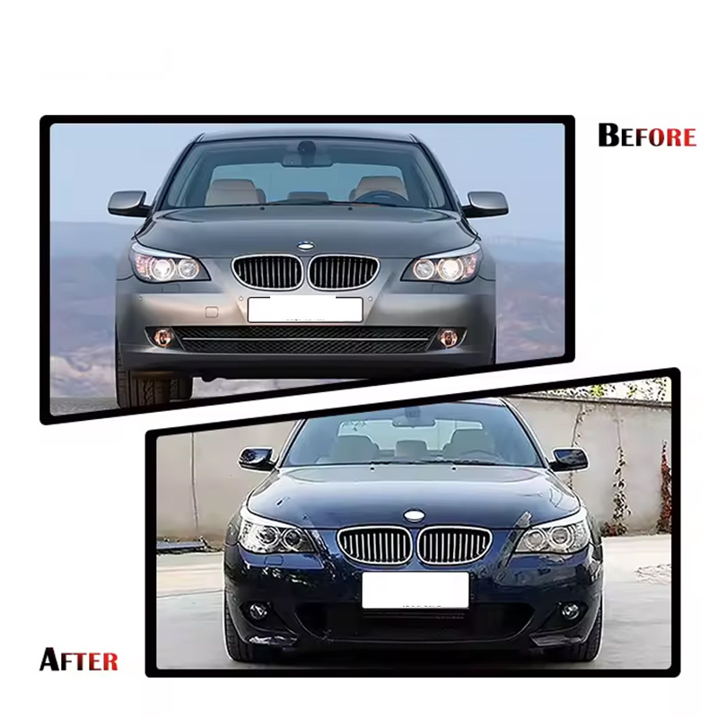 Full Set M Sport M5 Facelift Rear Diffuser Front Grille Bumper  Body Kit for BMW 5 Series E60 2004-2010 Upgrade to M5