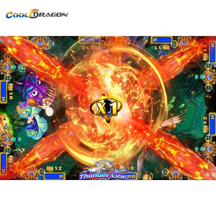 Lion Strike fish game software 8 player Thunder Dragon fish game board Ocean King 3 series fish table