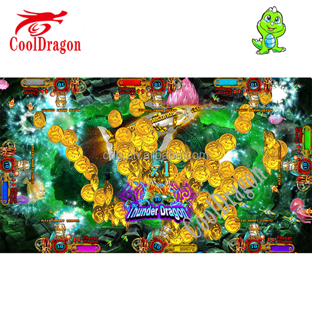 Thunder Dragon Ocean King 3 Fish Game Software  Install Bill Acceptor Printer 8 Player Fish Game Tables