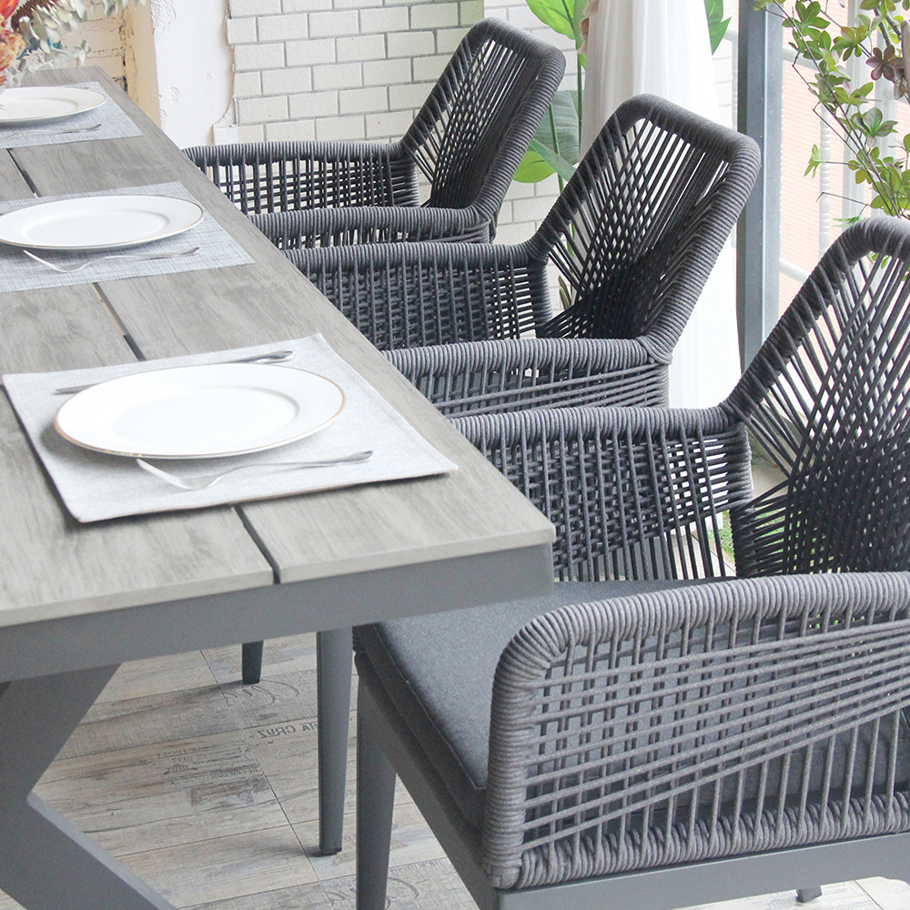 Patio Dining Chair Outdoor Cushions Garden Furniture Rattan Armchair Black Wicker Patio Chairs