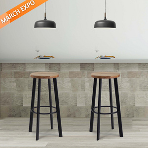 Latest Design Modern Round Bar Chair Solid Wood Dining Chair Nightclub Kitchen Home Lounge Bar Furniture Set Event Furniture