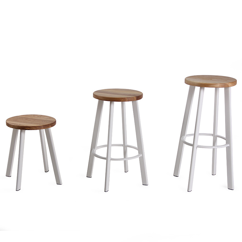 Latest Design Modern Round Bar Chair Solid Wood Dining Chair Nightclub Kitchen Home Lounge Bar Furniture Set Event Furniture