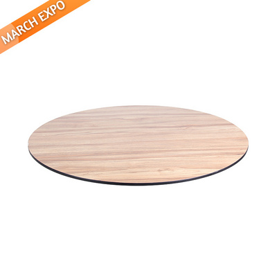 Custom Design Unfinished Compact Laminate HPL Table Tops Dia 60-100cm Round Composite Phenolic Resin HPL Table Tops