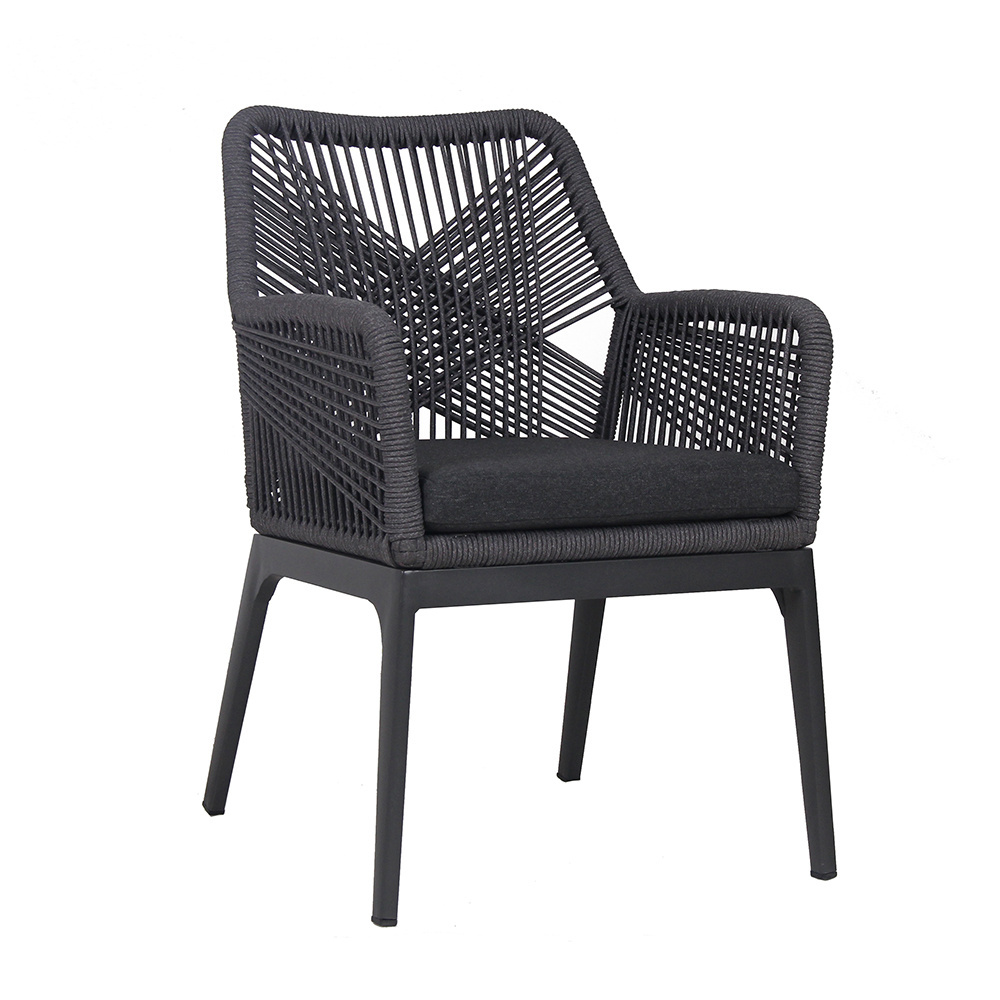 Patio Dining Chair Outdoor Cushions Garden Furniture Rattan Armchair Black Wicker Patio Chairs