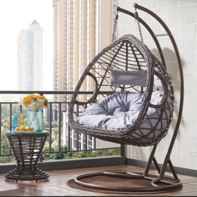 Outdoor rattan bird's nest Nordic basket chair indoor balcony hanging chair household swing rattan egg chair