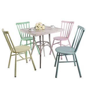 Wholesale Multi-Size Garden Furniture Aluminium Chairs Tables French Outdoor Antique Table Vintage White Patio Furniture