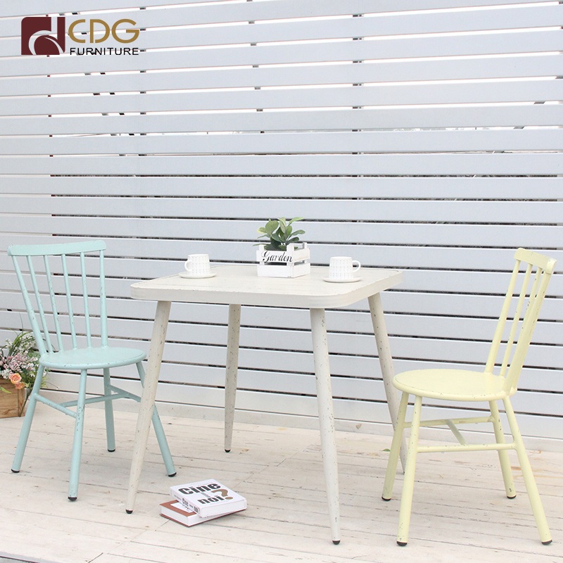 Modern Patio Table And Chair Metal Outdoor Restaurant Garden Furniture Set