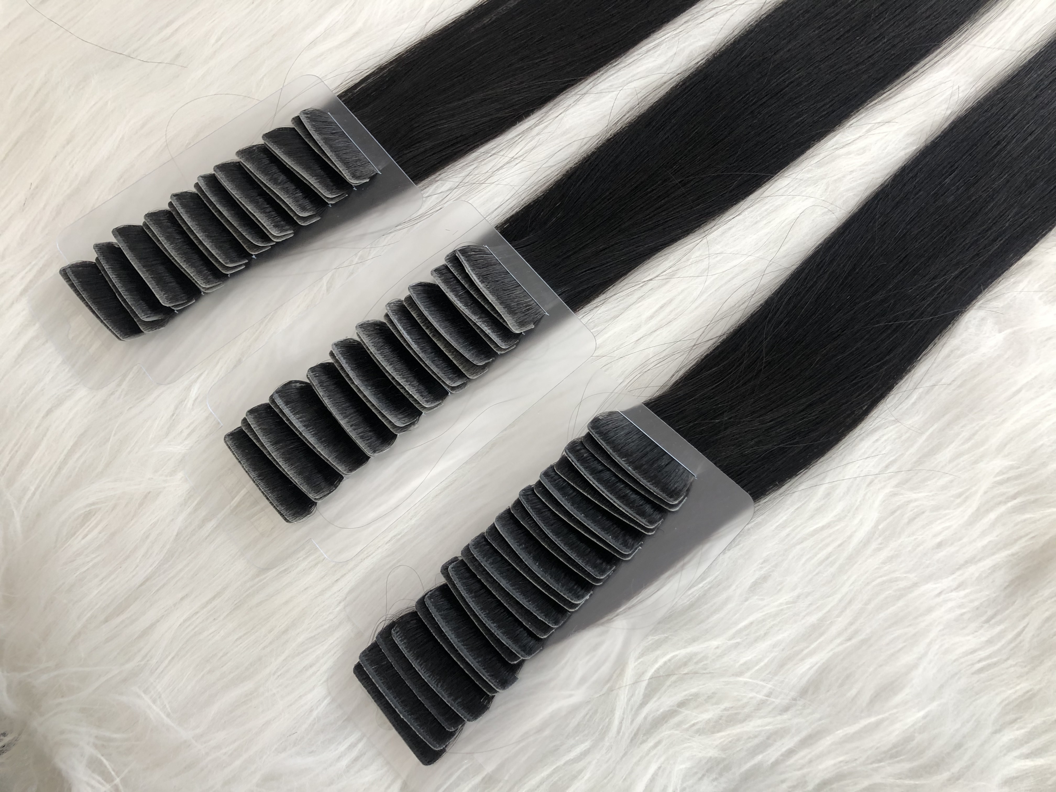 New Invisible Tape in Hair Extensions Human Seamless Hand Tied Pu Skin Weft Injected Tape In Invisible Tape Hair Extensions