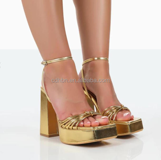 lace up strappy block heel platform square  toe pink  ankle strap  sandals for women and laddies