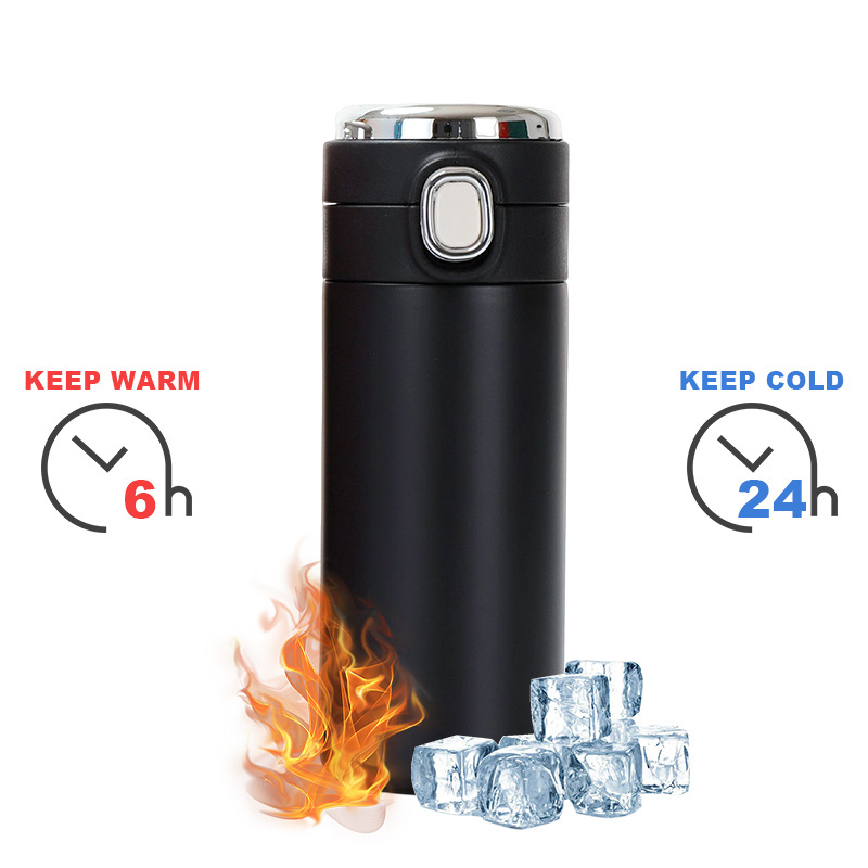 Smart touch LED screen temperature display double wall stainless steel thermos children water bottles vacuum flask