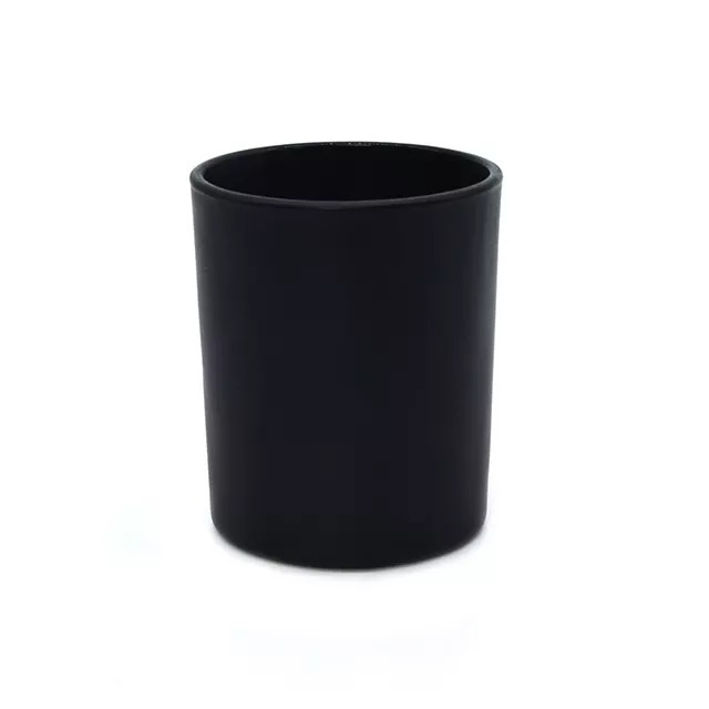 Custom Wholesale magic glass 8oz 10oz frosting matte clear glass sublimation candle jars in bulk