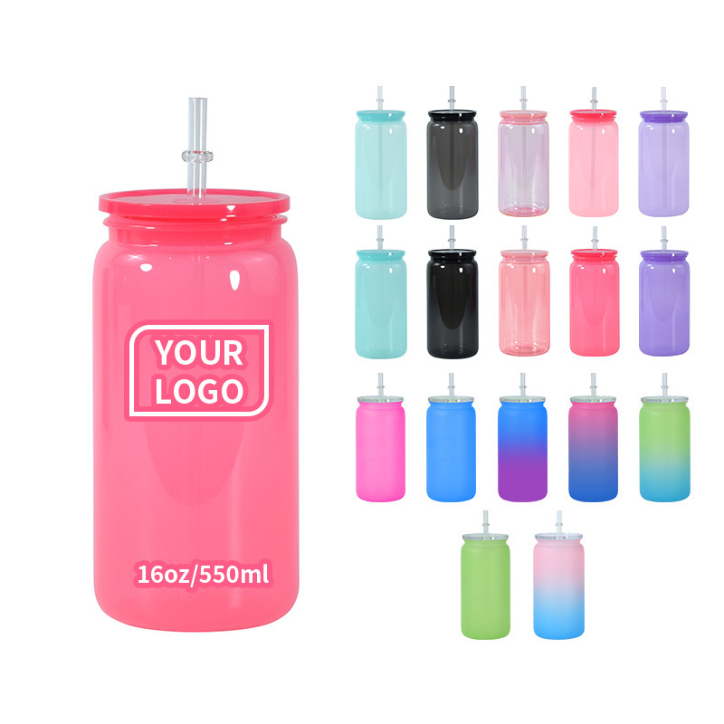 Hot sale 16oz blank soda shaped Cups Beer plastic can with colorful lid and clear straw single wall for coffee milk