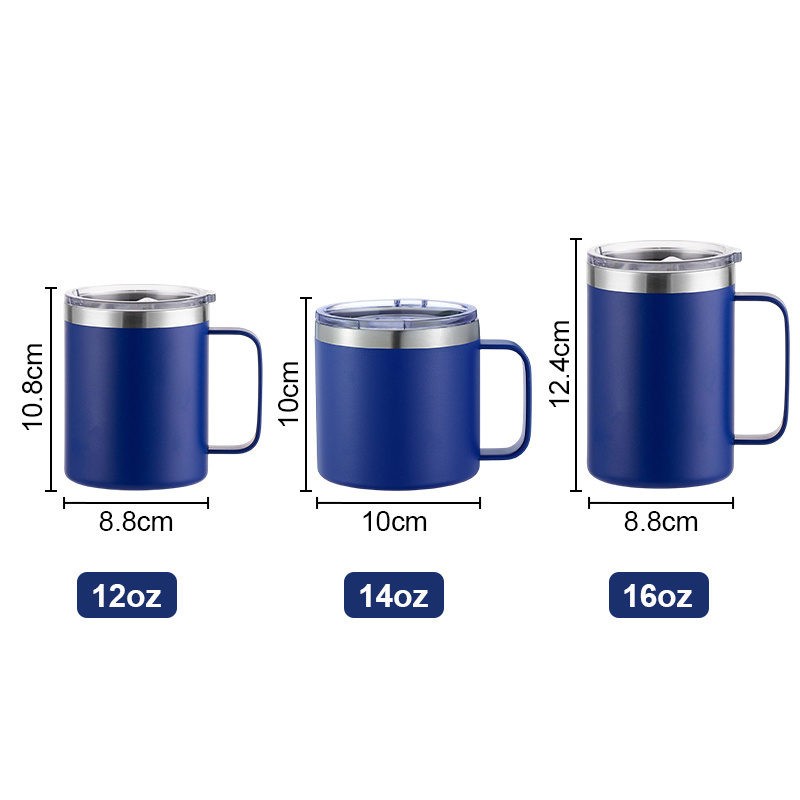 Best Seller Double Wall Stainless Steel Vacuum Insulated 12oz 14oz 16oz 20oz 24oz coffee Beer camper mug Tumbler with Handle