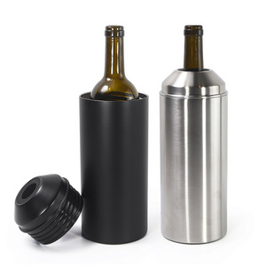 Custom Stainless Steel Double Wall beer Wine Bottle Chiller Champagne Ice Bucket 25 oz Can cooler Chiller Cooler Bucket