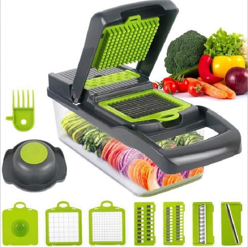 Kitchen Tools Multi-Functional Food Fruit Cutter Slicer 15 in 1 Onion Garlic Manual Food Processor Vegetable Choppers