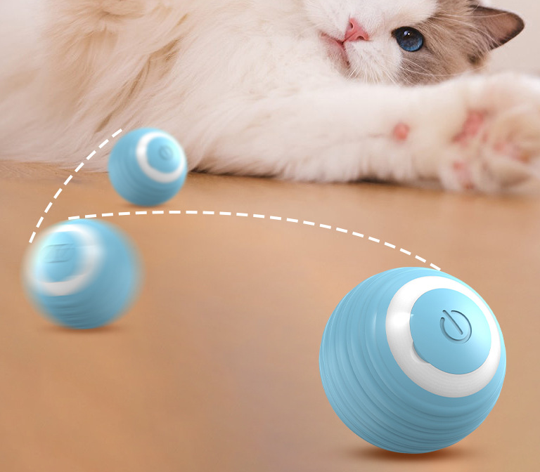 Hot Sale Automatic 360 Self-Rotating Rolling Ball with USB Rechargeable pet Exercise Chase Toy Ball Cat Smart Rolling Balls Toys