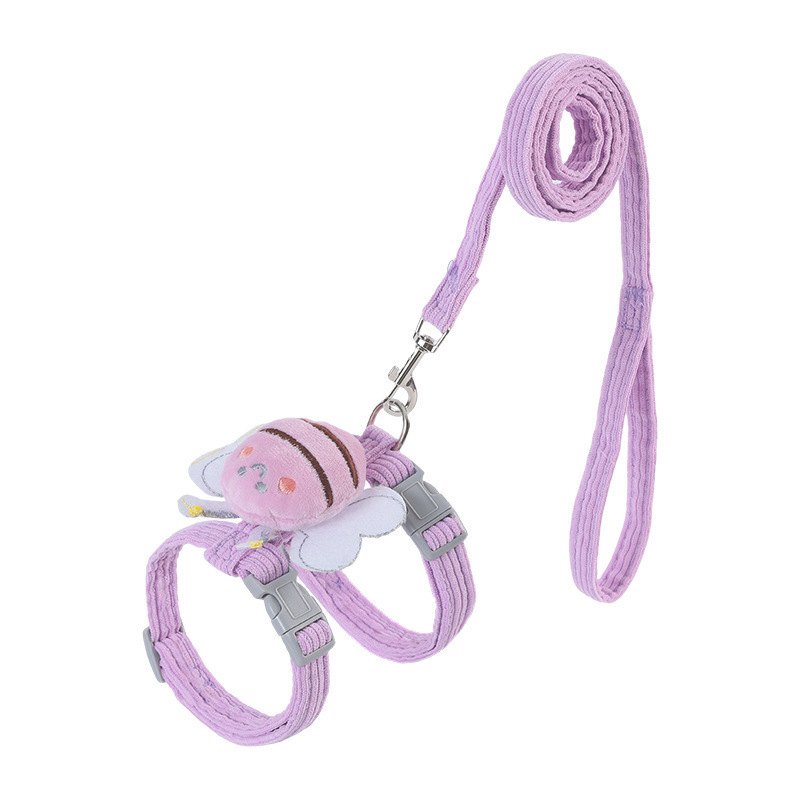 Cat leash anti-break out of the special leash walking cat rope H font red adjustable chest back walking cat rope