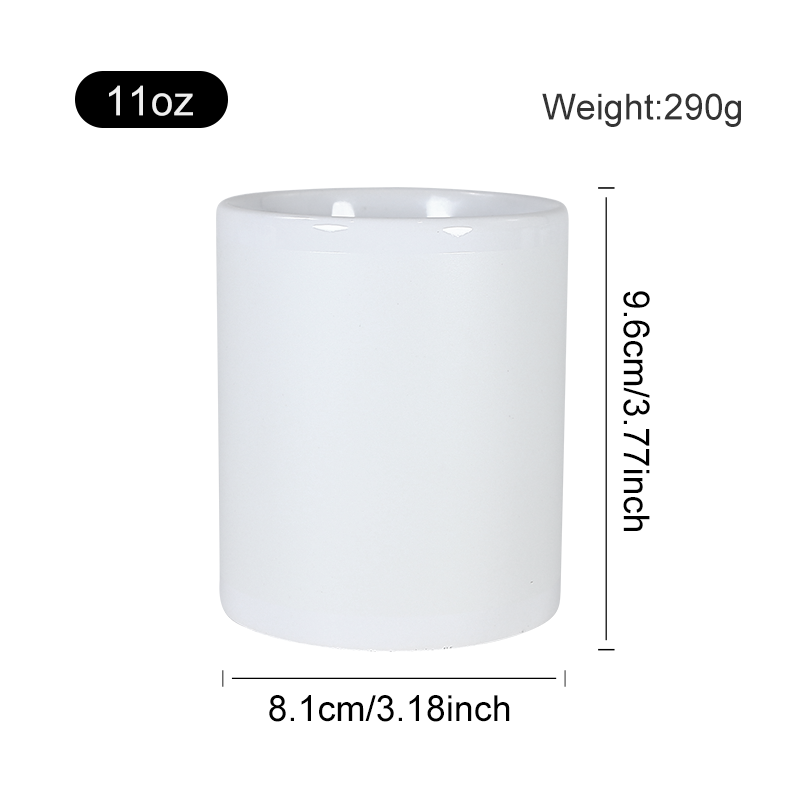 Usa Warehouse free shipping in stock China warehouse stocked 10oz sublimation blank ceramic candle jar with bamboo lid