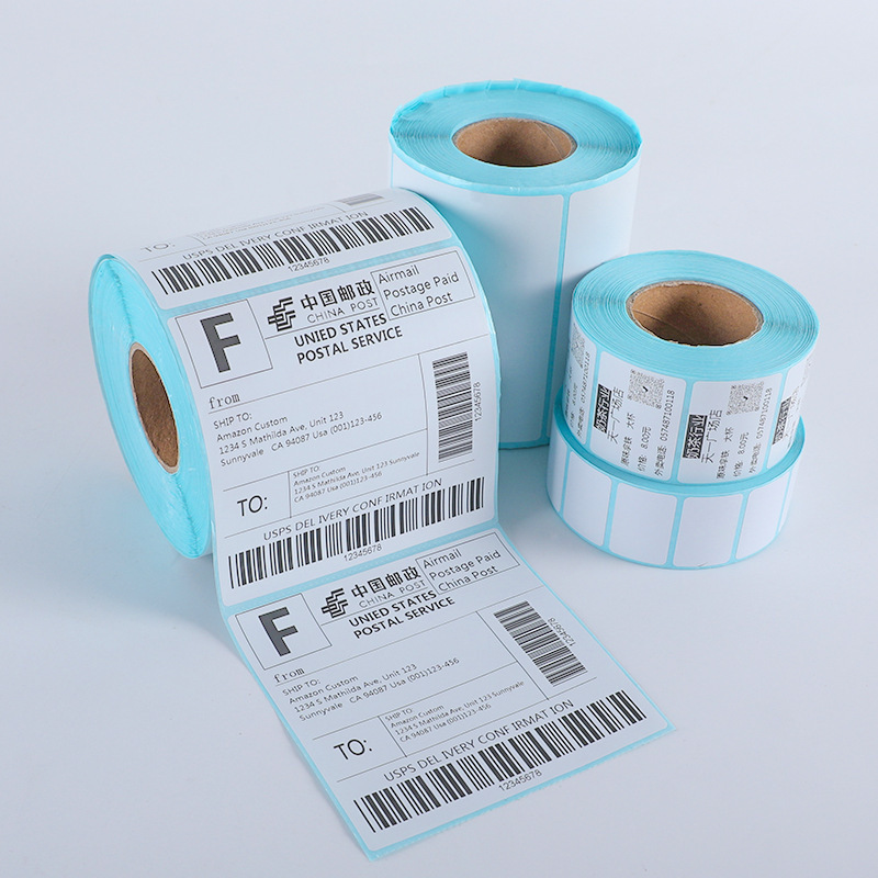 Waterproof Self Adhesive A6 Waybill Sticker Blank Paper Express Delivery Printing Thermal Label