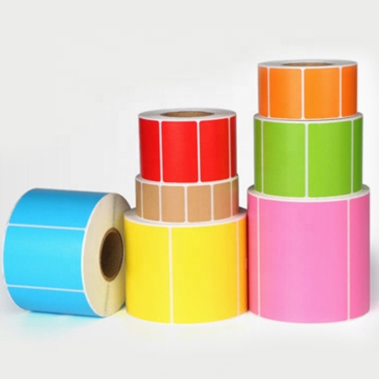 Waterproof Blank Colorful Barcode Adhesive Shipping Thermal Paper Roll 100x 150mm 4*6'' Labels