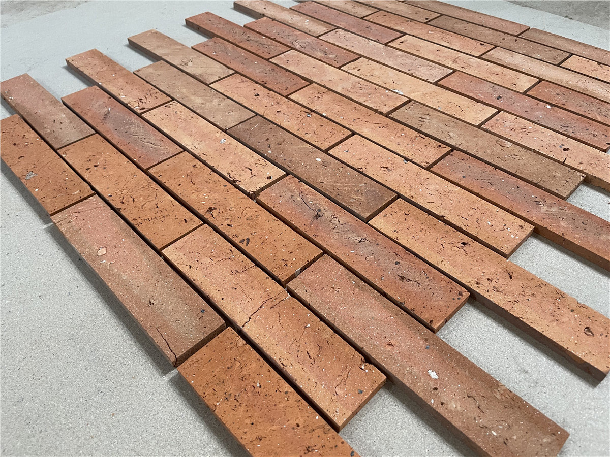 High quality reclaimed old red brick veneer brick tiles interior exterior wall thin brick panels