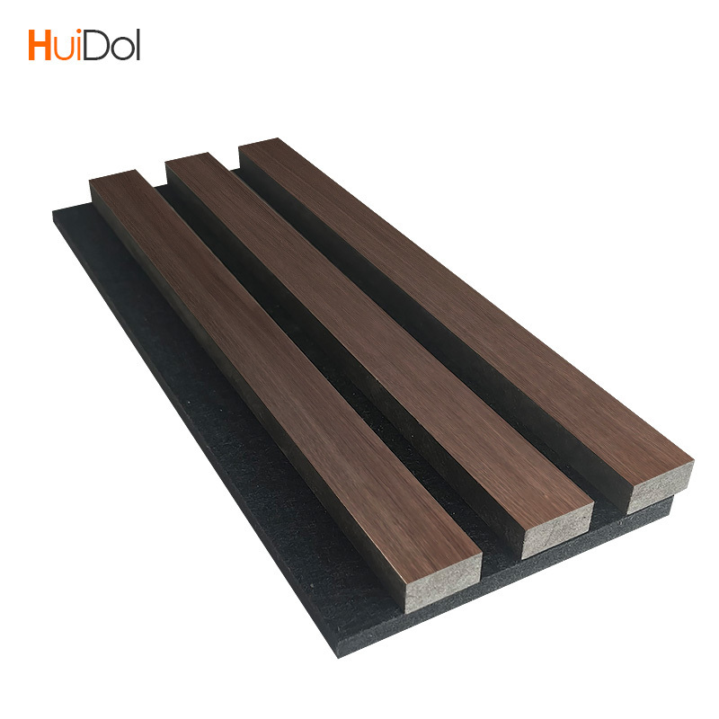 Nordic hotel decorative Timber Interior Slatted Wood Cladding Decoration Wainscoting Wall acoustic soundproof Panels