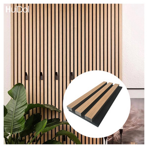 Buy Interior Booth Wood Veneer Sound proof Boards Foam Polyester Fiber MDF Felt Wood Slat Acoustic Wall Panels