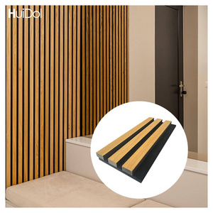 High Quality Inexpensive Polyester Fiber Felt Ceiling Wall Tiles Sound Diffuser Acoustic Wood Slat Panel