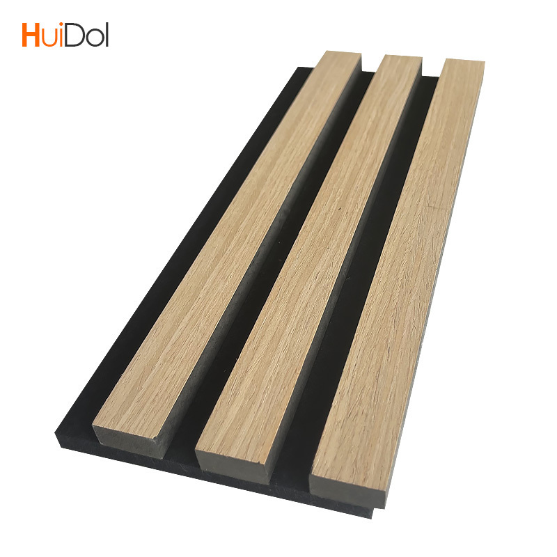 High Quality Acoustic Ceiling Outdoor Wallboard 3D Natural Wood Slat Cladding Sound Absorbing Wall Panels