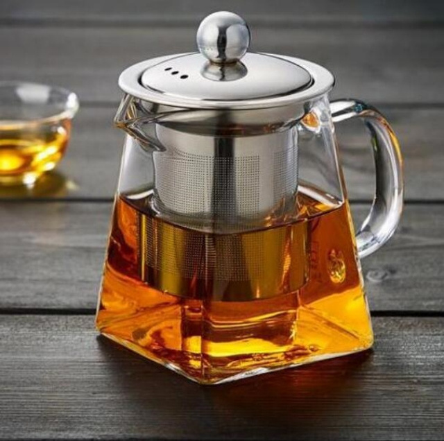 350ml Tea Kettle and tea pot Maker Glass Teapot with Removable Loose Tea Infuser Stovetop Safe Glass teapot