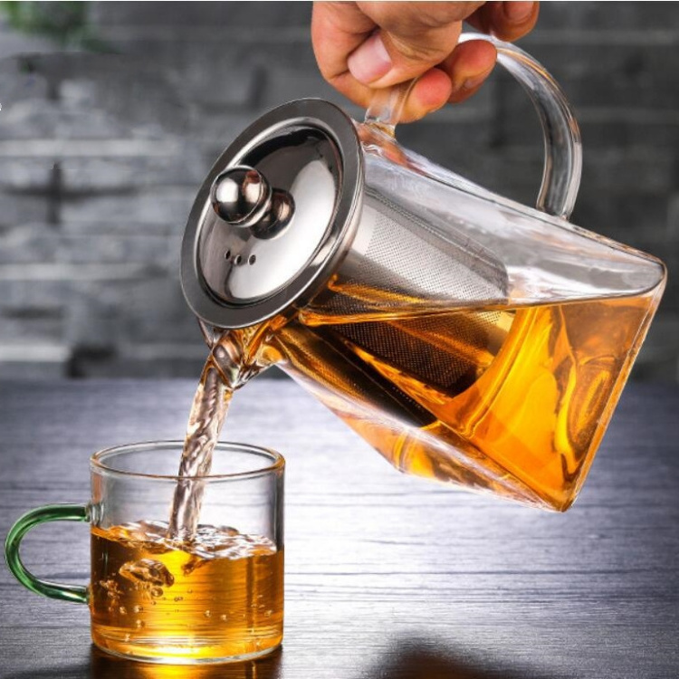 350ml Tea Kettle and tea pot Maker Glass Teapot with Removable Loose Tea Infuser Stovetop Safe Glass teapot