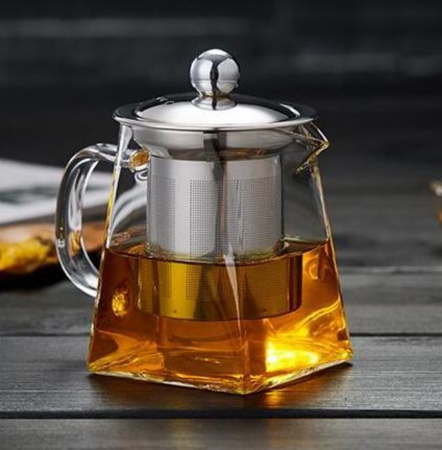 350ml Tea Kettle and tea pot Maker Glass Teapot with Removable Loose Tea Infuser Stovetop Safe Glass teapot