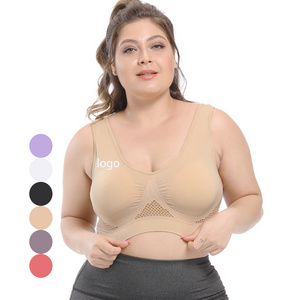 S-6XL Plus Size Wholesale Women Seamless bra Activewear Perfect Aire Cooling Mesh Seamless Sexy Fitness Gym Sports Bra