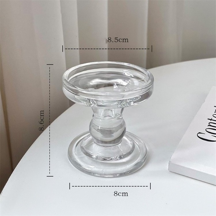 Luxury Dinner Wedding Decorations Crystal Candlestick Glass Candle Holder