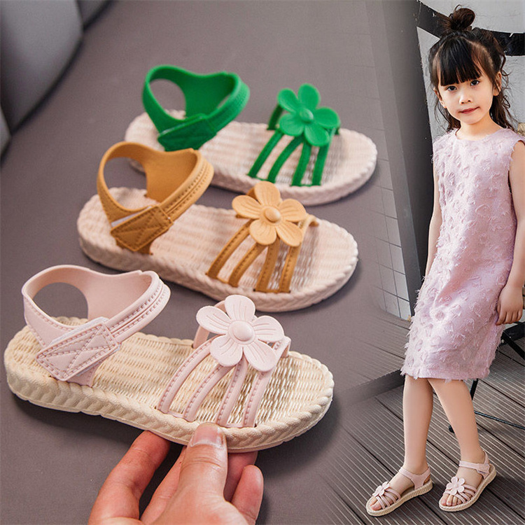 Summer new children's fashion soft soled princess shoes girls flower sandals