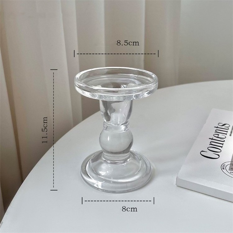 Luxury Dinner Wedding Decorations Crystal Candlestick Glass Candle Holder