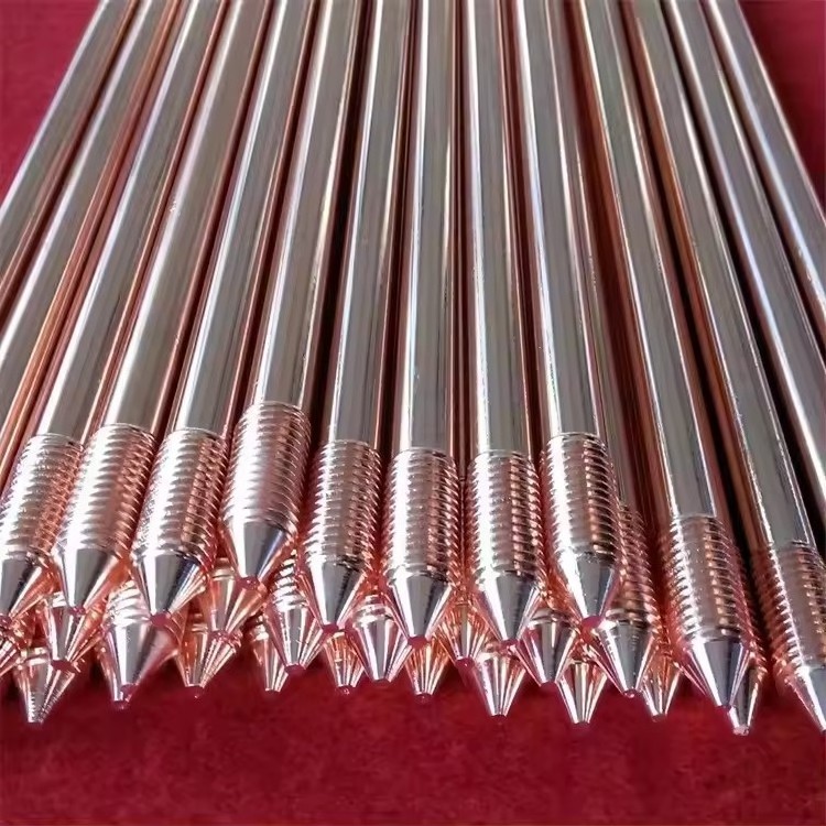 High Electrical And Thermal Conductivity Pure Copper Earth Rod For Earth System