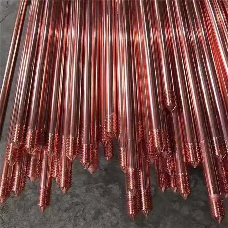 High Electrical And Thermal Conductivity Pure Copper Earth Rod For Earth System