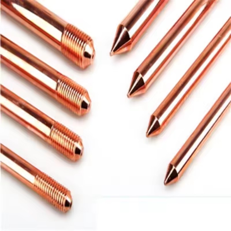 High Electrical And Thermal Conductivity Pure Copper Earth Rod For Earth System