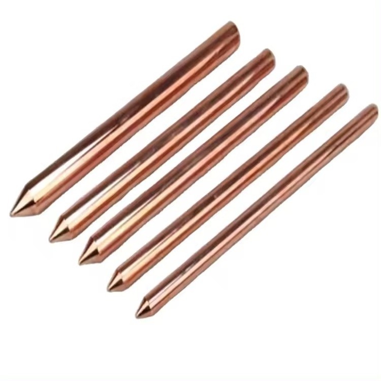 High Electrical And Thermal Conductivity Pure Copper Earth Rod For Earth System